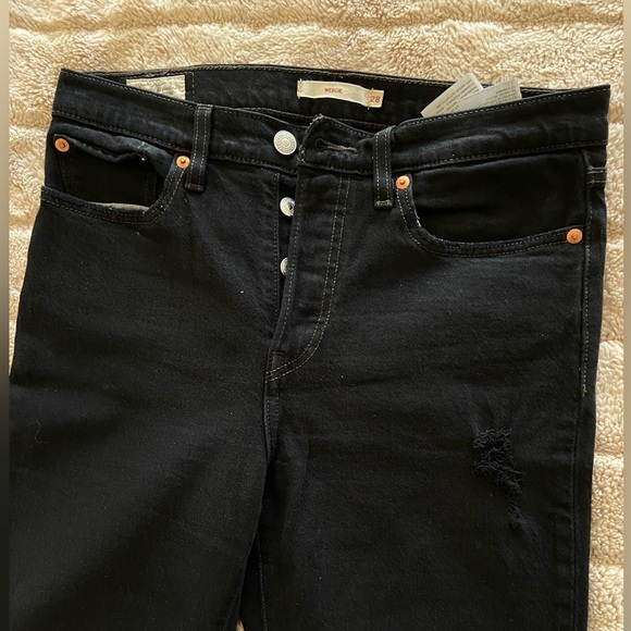 LEVI’S Wedgie denim jeans black size 28 - Picture 7 of 9